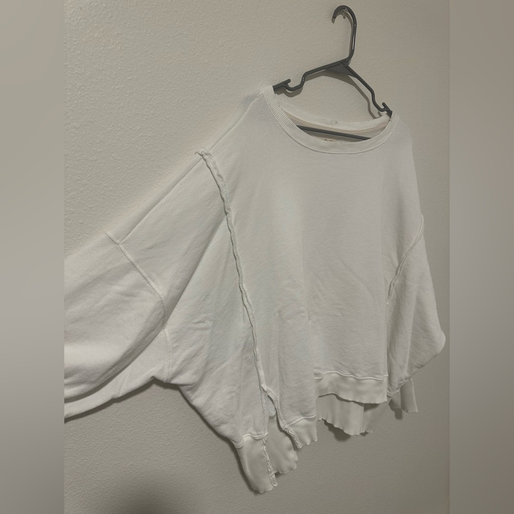 We The Free Oversized Cream Pullover Sweatshirt - Picture 5 of 7